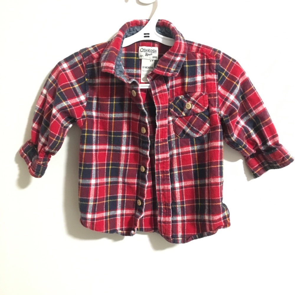 Osh’gosh Red Flannel | 18-24M | GUC
